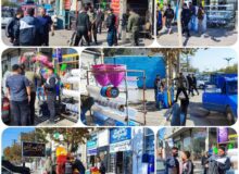 جمع آوری موانع عبورومرور شهروندان در معابر و پیاده روهای سطح شهر باغستان