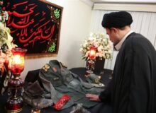 دیدار سیدحسن‌خمینی با خانواده شهید سپهبد حسین سلامی